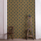 Antiquity hand-painted botanical wallpaper on organic non-woven fibre by Otea