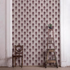 Subtle botanical pattern wallpaper with natural texture