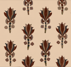 Organic wallpaper with refined hand-painted botanical artwork