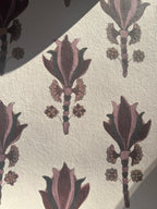 Organic wallpaper with refined hand-painted botanical artwork