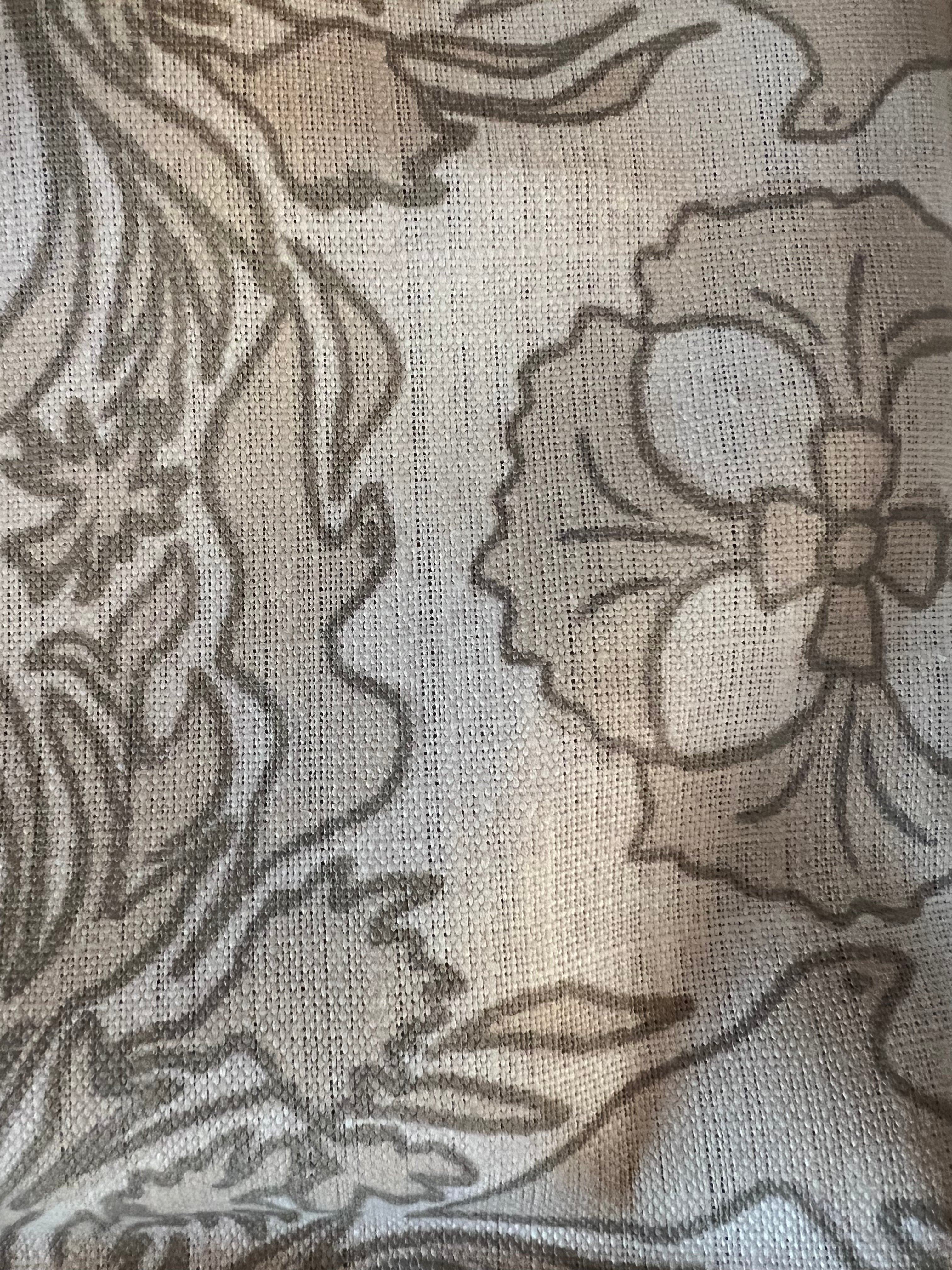 Vintage Scarf Fabric, Veil