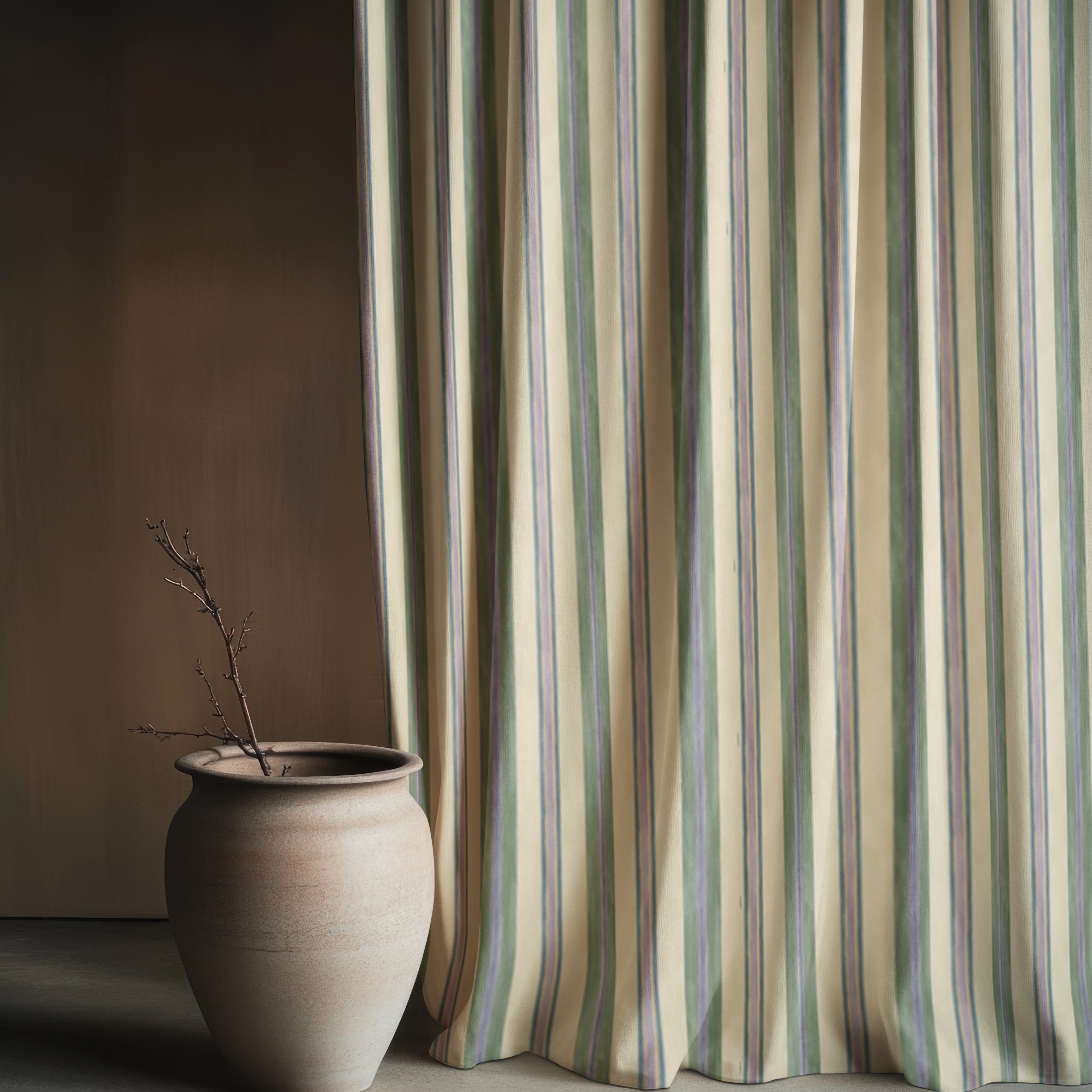 Marconi Stripe Fabric, Mirror