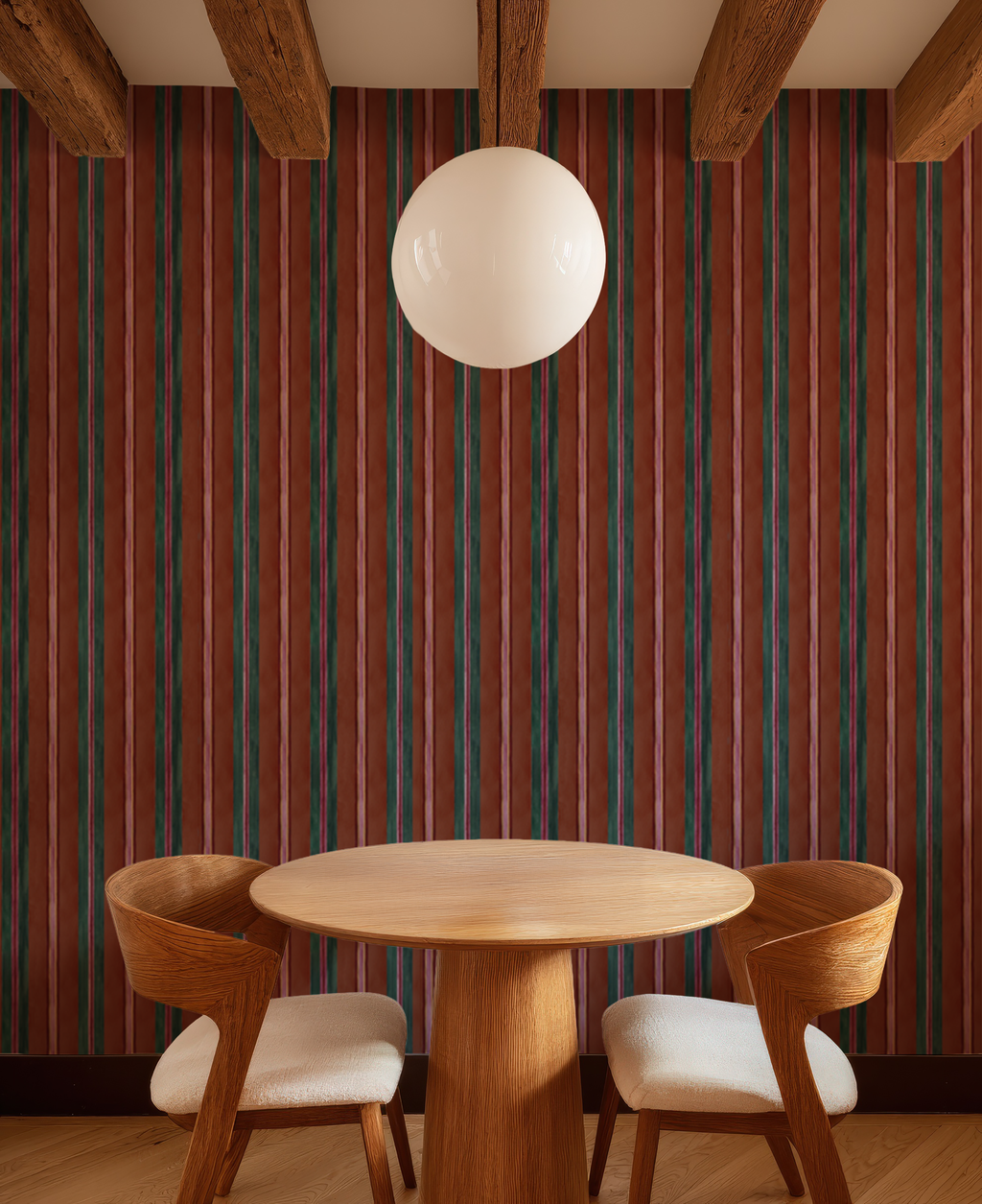 Marconi Stripe Wallpaper, Bocce Court