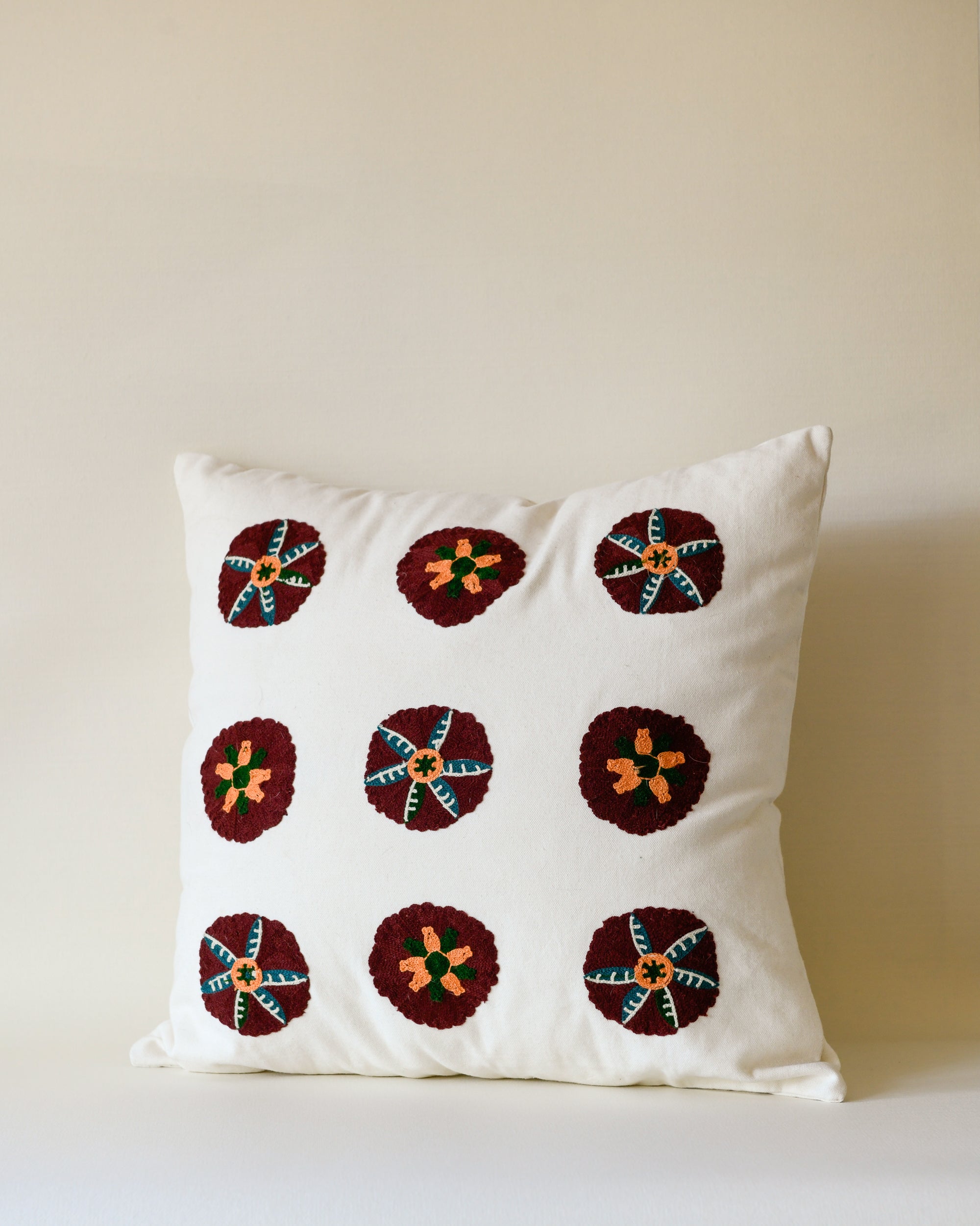 Suzani Embroidered Pillow