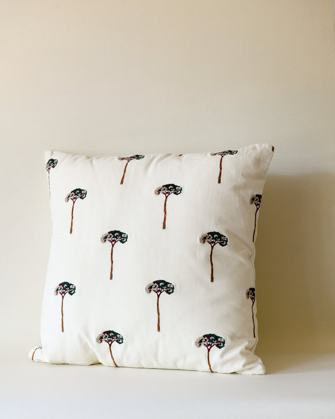 Umbrella Pine Embroidered Pillow