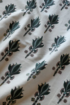 Green botanical fabric