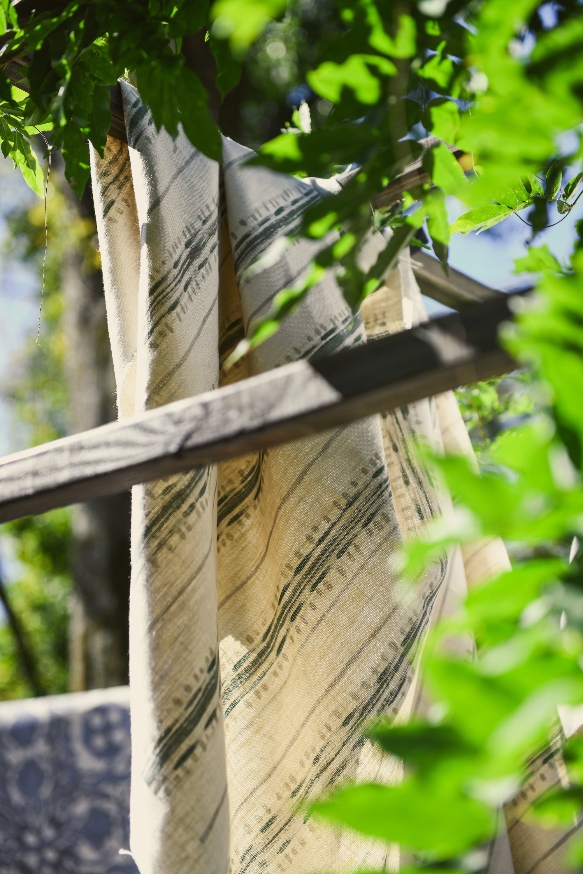 Canavese Stripe Fabric, Treetops