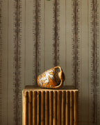 Hand-painted striped wallpaper with organic brushstroke lines