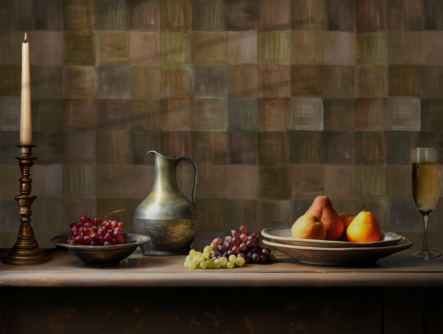 Plaid Wallpaper, Cobblestone