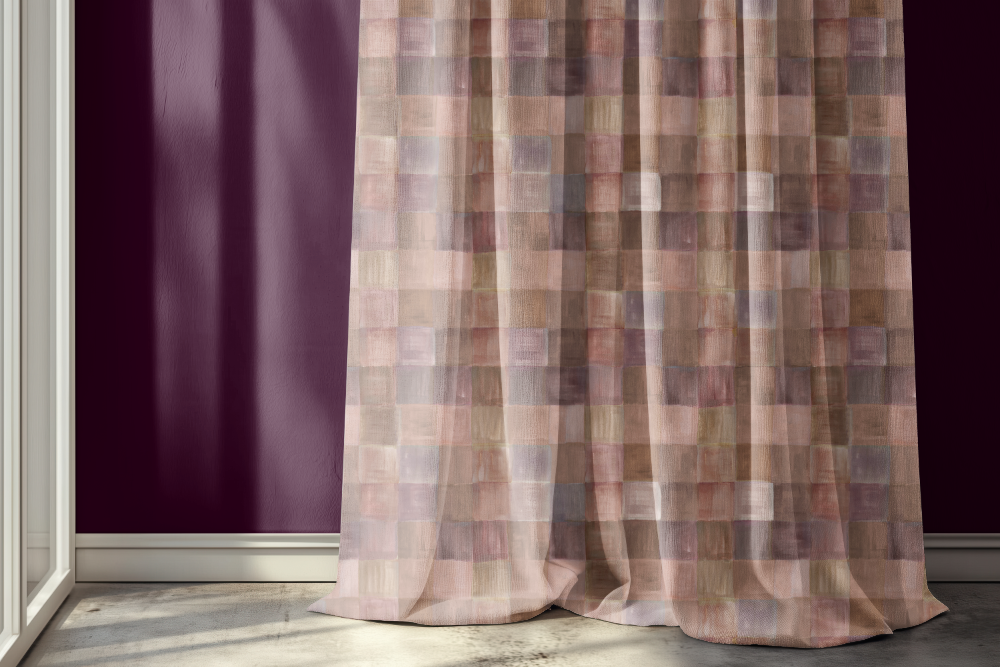 Plaid Fabric, Pink Prosciutto