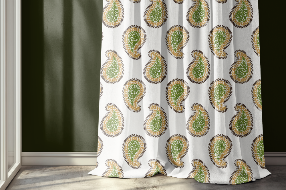 Paisley Fabric, Layered Leaves