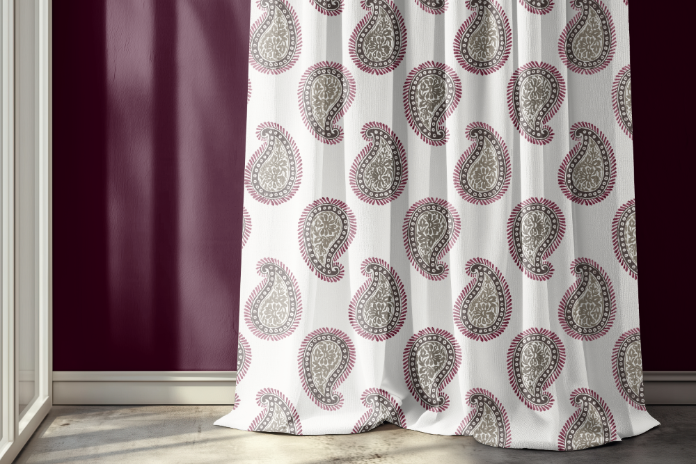 Paisley Fabric, Silk Swirl