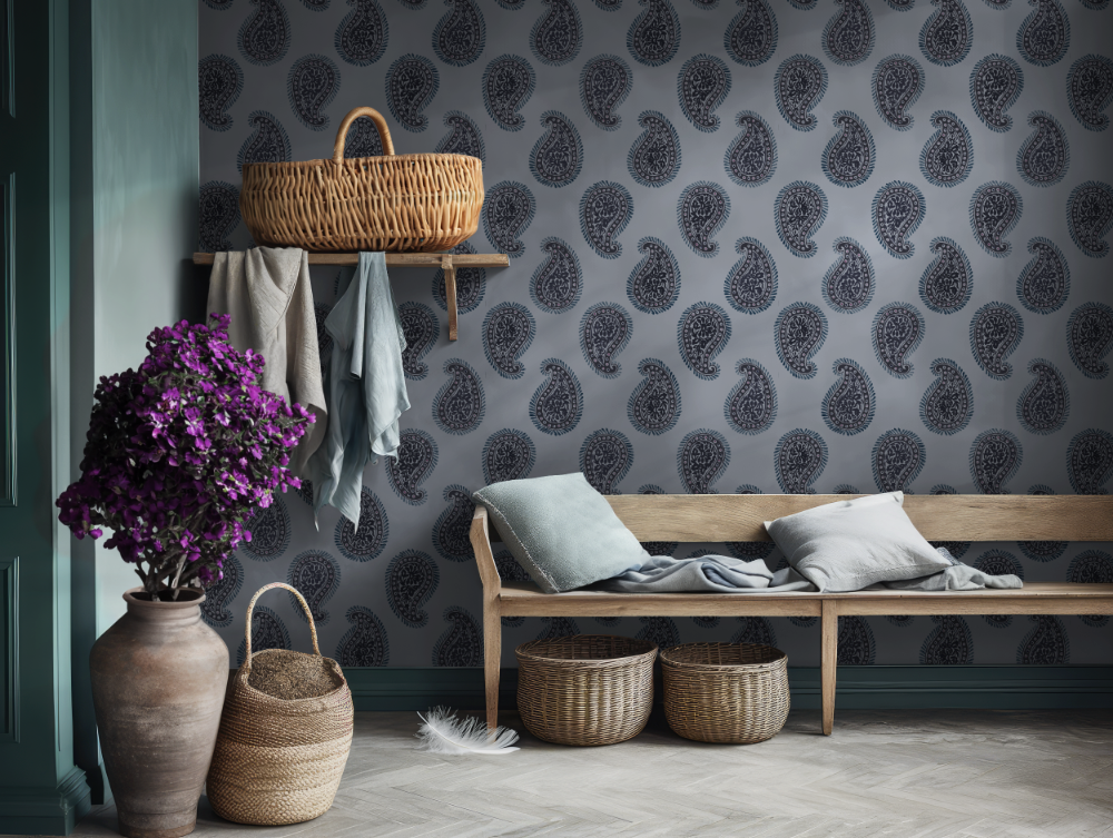 Paisley Wallpaper, Teardrops