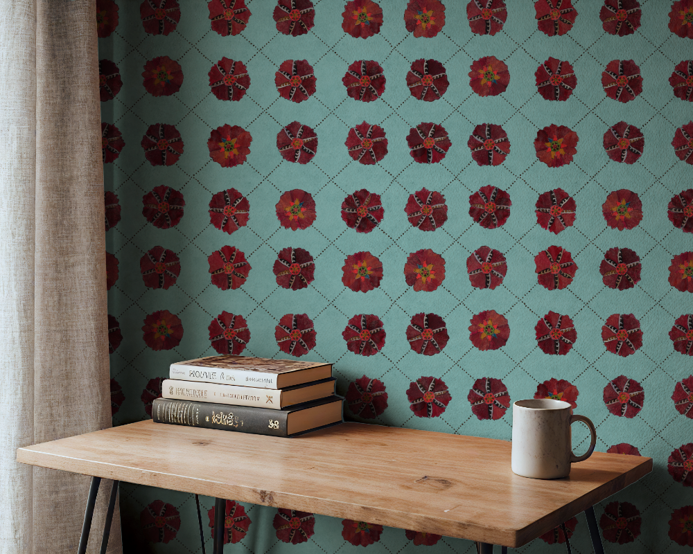 Suzani Wallpaper, Bedside