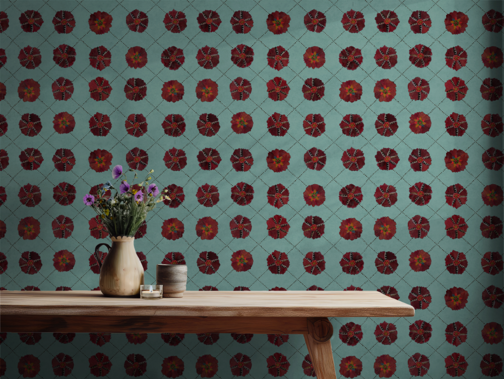 Suzani Wallpaper, Bedside