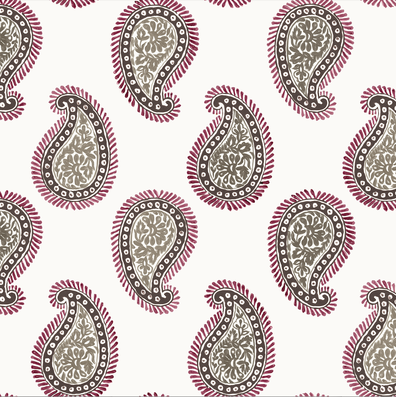 Paisley Wallpaper, Silk Swirl