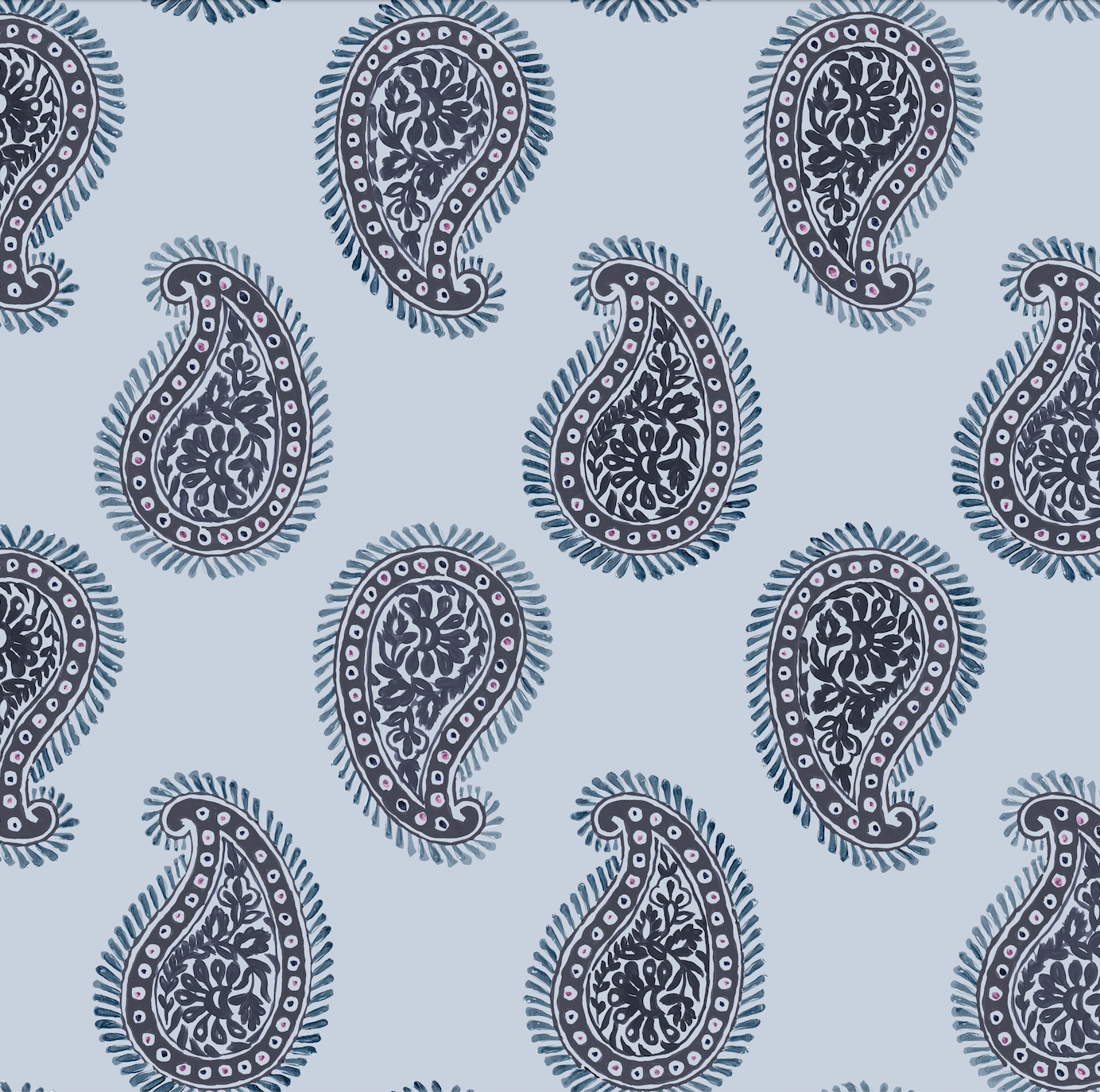 Paisley Wallpaper, Teardrops