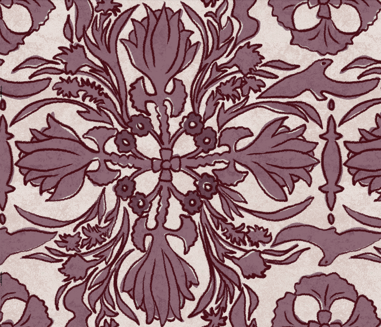 Vintage Scarf Wallpaper, Kaleidoscope