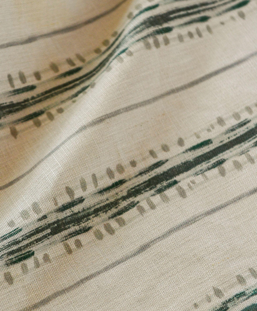 Canavese Stripe Fabric, Treetops