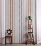 Hand-painted striped wallpaper with organic brushstroke lines