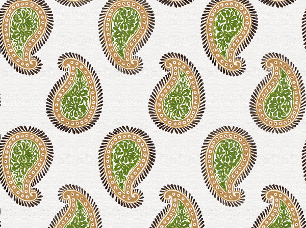 Paisley Fabric, Layered Leaves