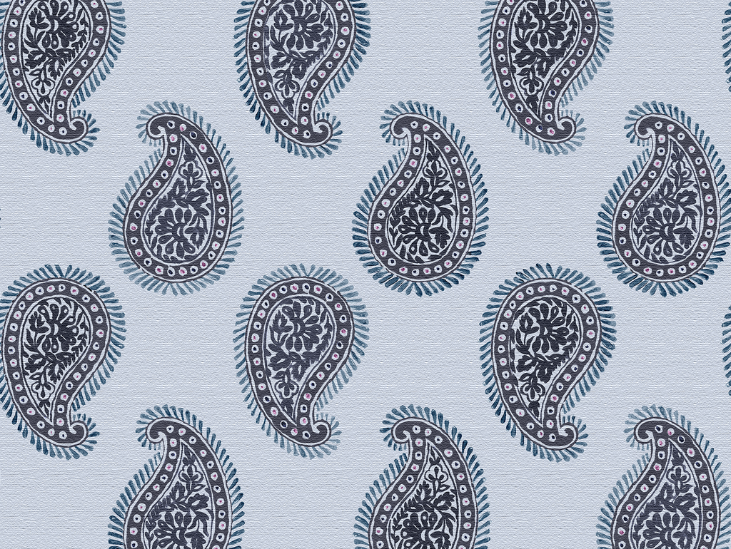 Paisley Fabric, Teardrops