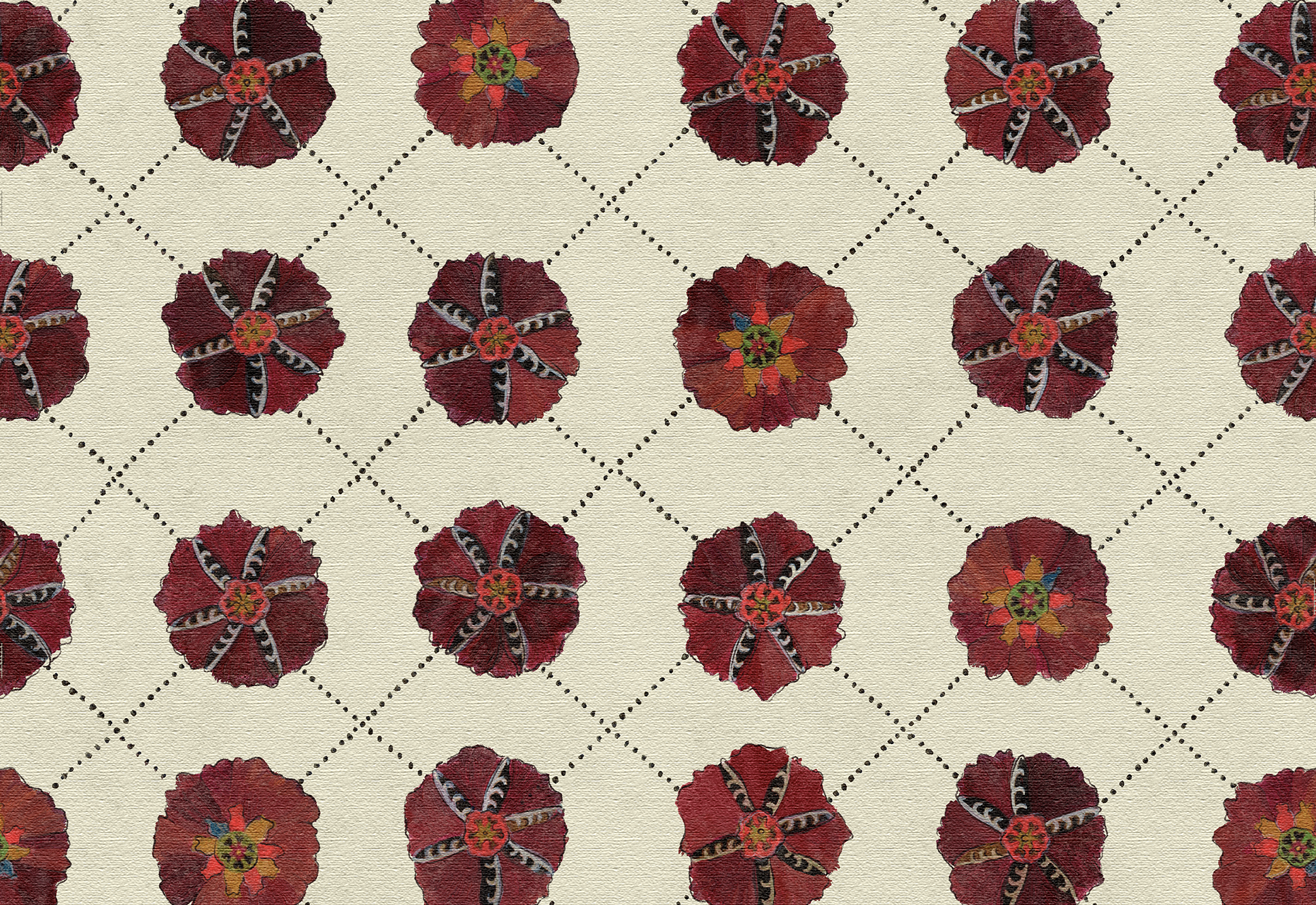 Suzani Fabric, Mantle