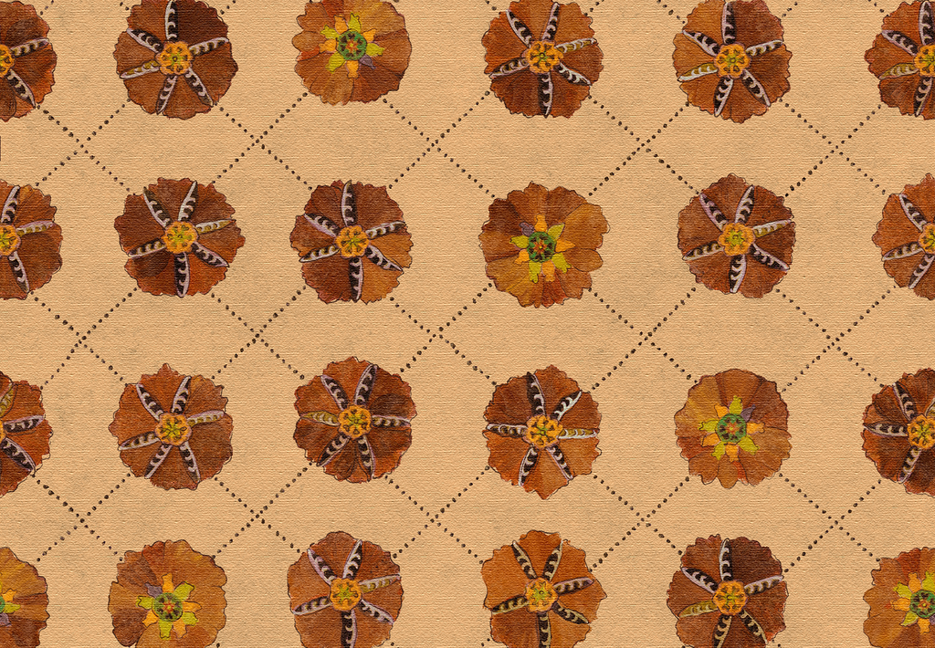 Suzani Fabric, Spicy Sand