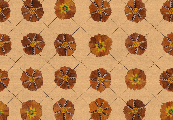 Suzani Fabric, Spicy Sand