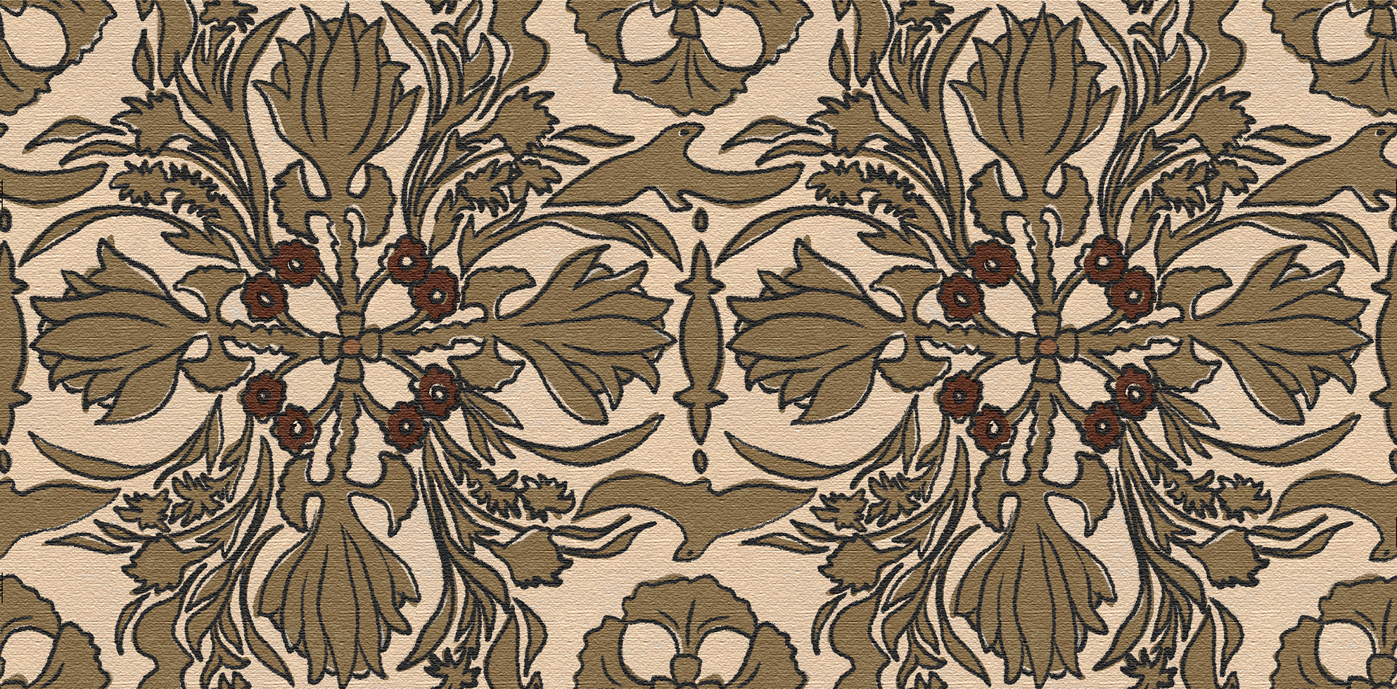Vintage Scarf Fabric, Wings