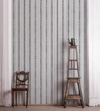 Hand-painted striped wallpaper with organic brushstroke lines