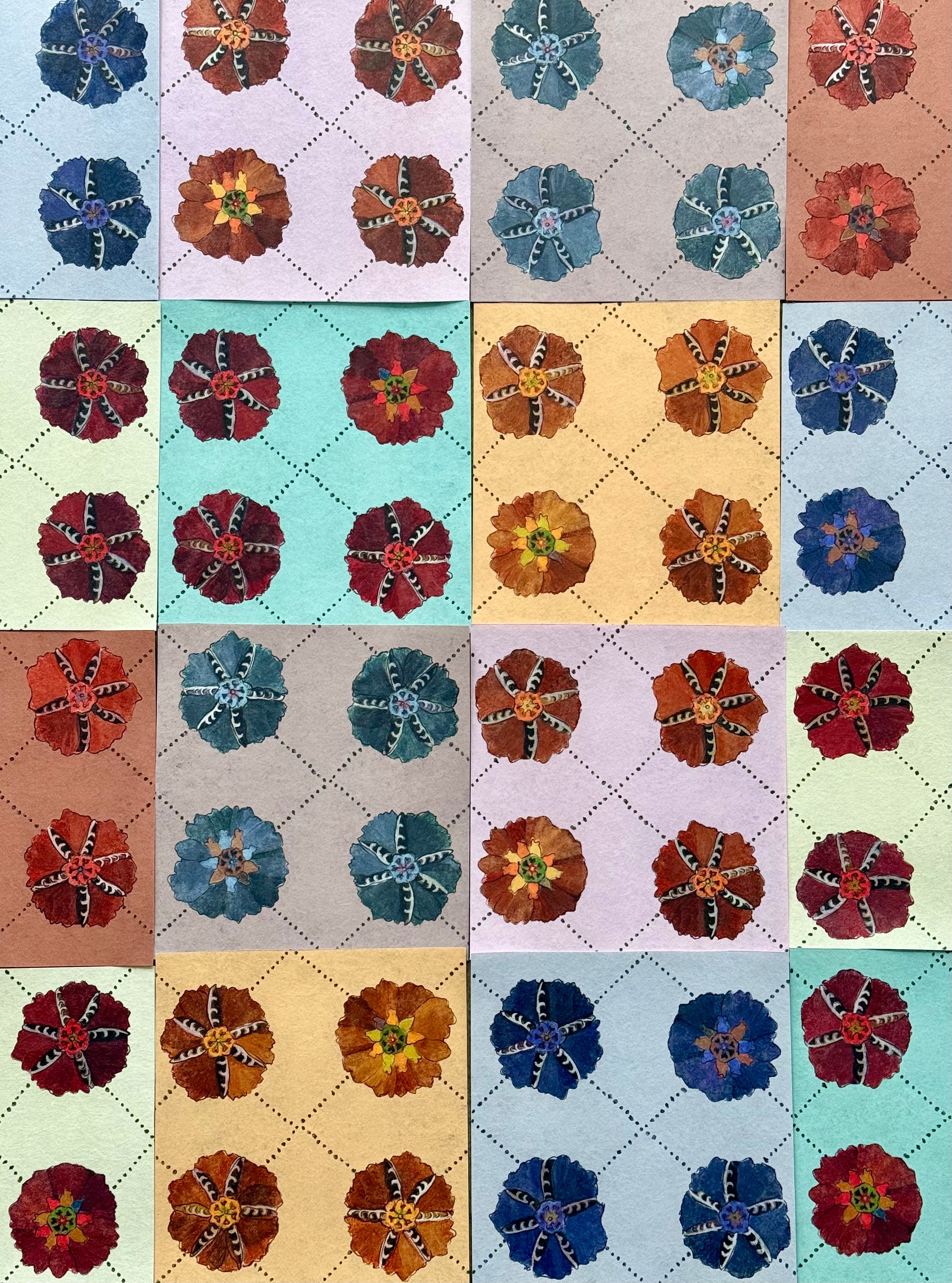 Suzani Wallpaper, Spicy Sand