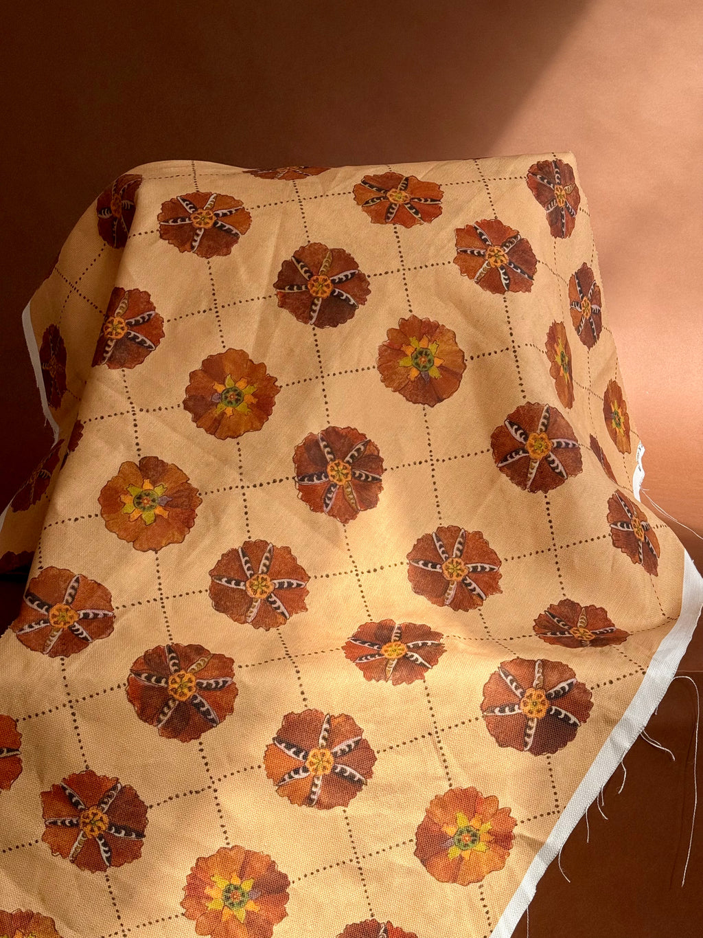 Suzani Fabric, Spicy Sand