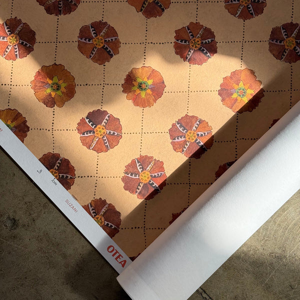 Suzani Wallpaper, Spicy Sand